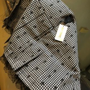 Hot Topic Skull Mini Skirt with Tulle Trim Size L